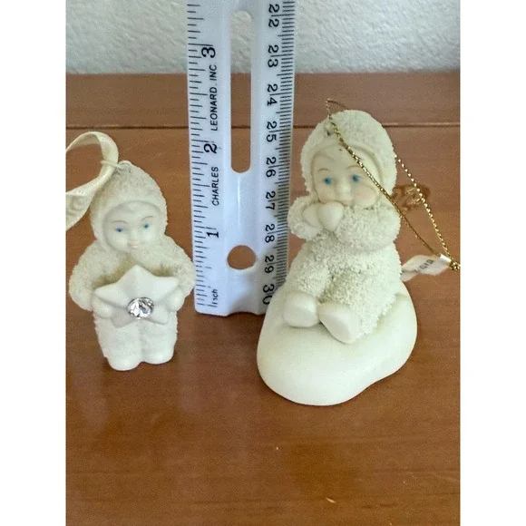 Vtg Dept 56 Snowbabies Ornaments 1986 "Angelic Wishes" 2001 Retired "Starshine" - Picture 9 of 11